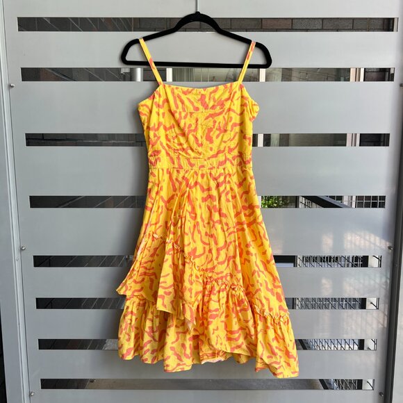 Derek Lam Collective Yellow Scribble Dress Size IT 40 - Picture 2 of 7